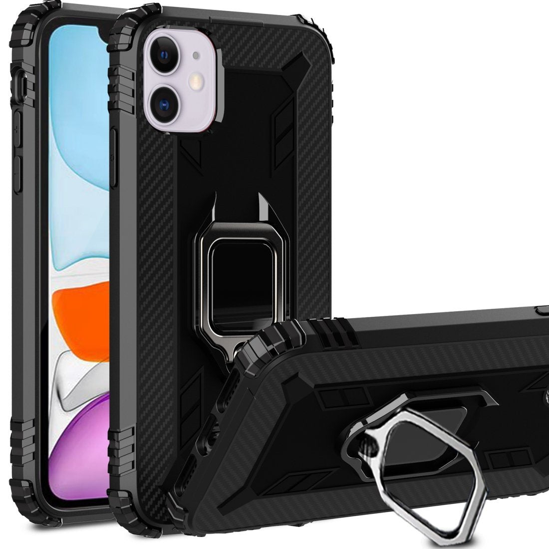 AMZER Sainik Case With 360° Magnetic Ring Holder for iPhone 12 Pro