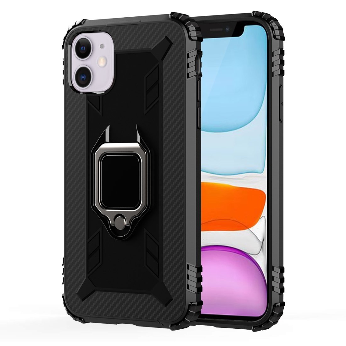 AMZER Sainik Case With 360° Magnetic Ring Holder for iPhone 12 Pro