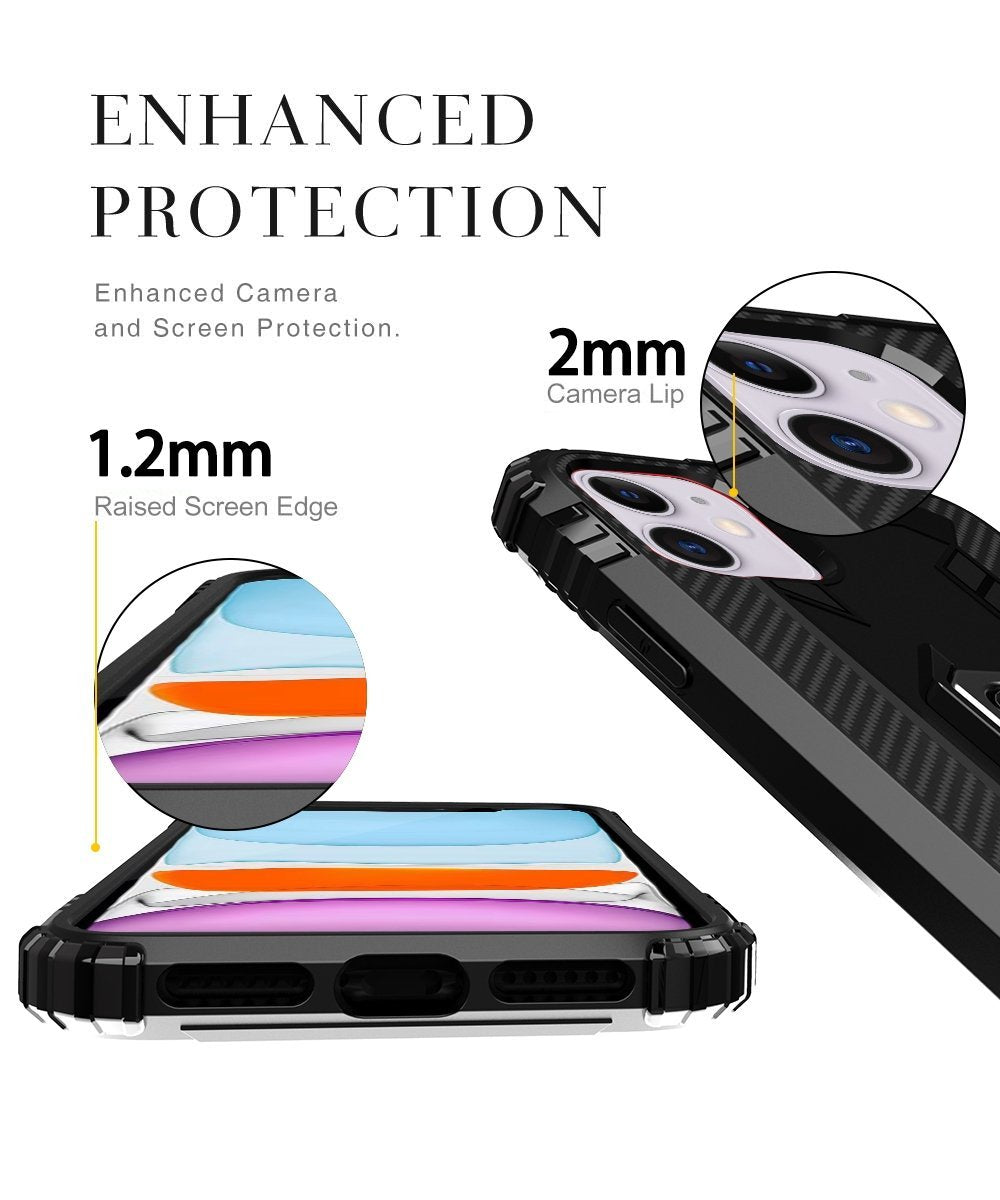 AMZER Sainik Case With 360° Magnetic Ring Holder for iPhone 12 Pro